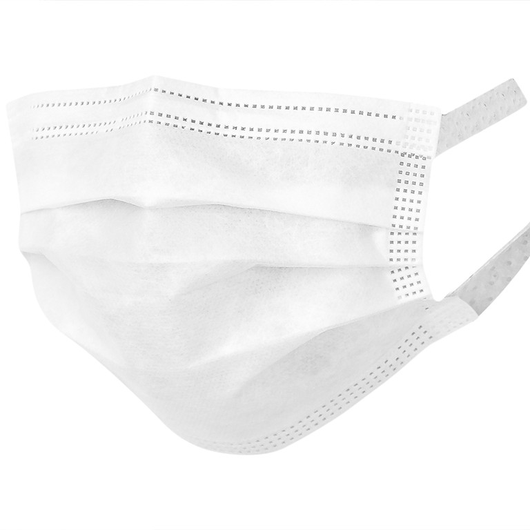 Khẩu trang y tế Naturecare màu trắng 3 lớp hỗ trợ ngăn khói, bụi, kháng khuẩn (50 cái)