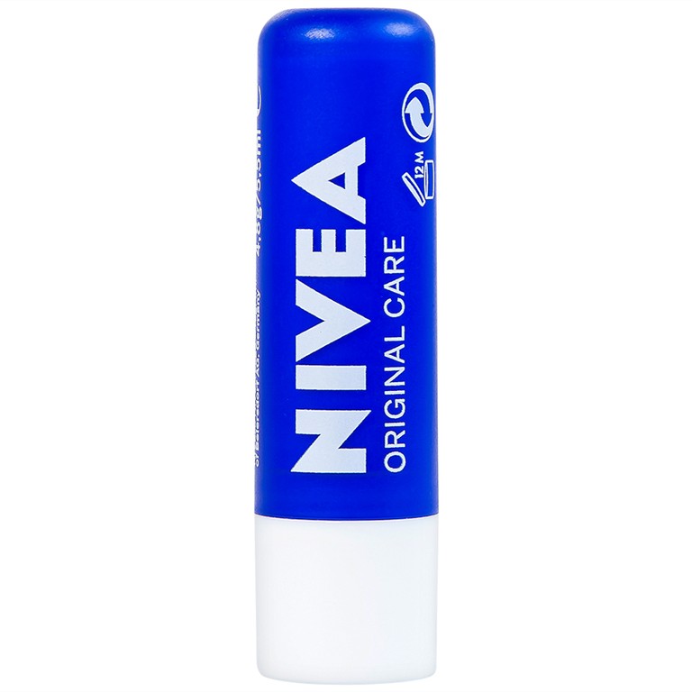 Son dưỡng ẩm Nivea Original giúp dưỡng ẩm sâu, làm mềm môi (4.8g)