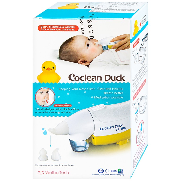Máy hút mũi điện tử Co-Clean Duck CODK-100 giúp vệ sinh mũi một cách nhanh chóng và hiệu quả