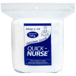 Bông y tế Quick Nurse 50g dùng cho vết thương ngoài da, sát trùng, vệ sinh cho bé