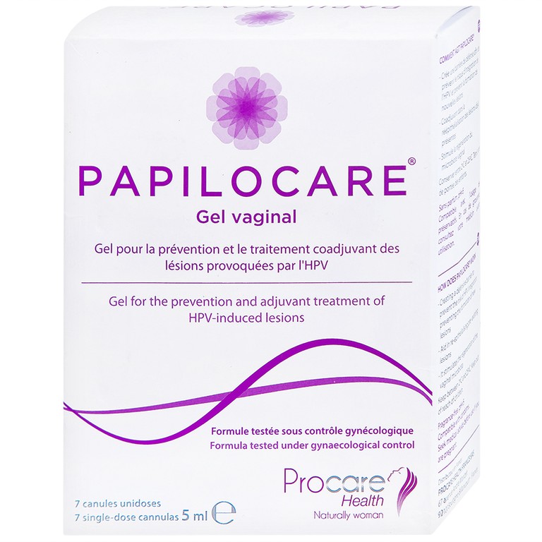 Gel đặt âm đạo Papilocare Gel Vaginal 5ml hỗ trợ đào thải HPV (7 tuýp)