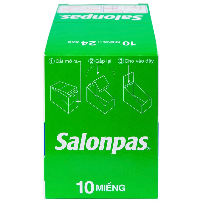 Cao dán Salonpas Hisamitsu giảm đau vai, đau lưng, đau cơ (24 gói x 10 miếng)