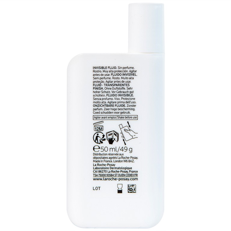 Sữa chống nắng lâu trôi La Roche-Posay Laboratoire Dermatologiue Anthelios Uvmune 400 Invisible Fuild (50ml)