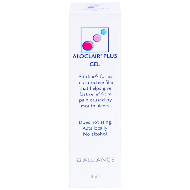 Gel bôi Aloclair Plus Gel giảm đau, kháng viêm và lành viêm loét khoang miệng (8ml)