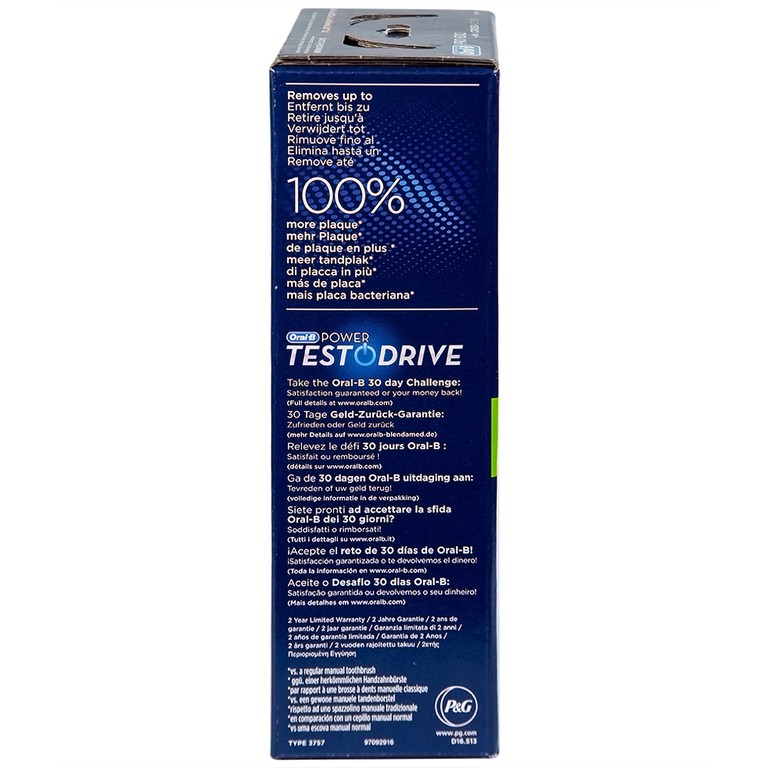 Bàn chải đánh răng điện Oral-B Pro600 D16.513 loại bỏ các mảng bám, làm sạch răng và khoang miệng cho người lớn