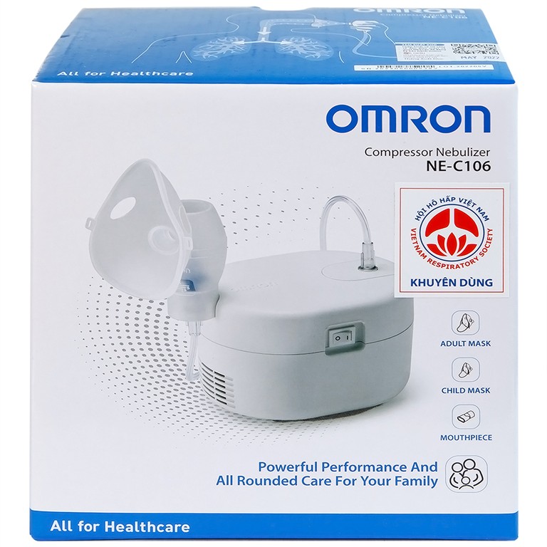 Máy xông khí dung Omron NE-C106 phòng và điều trị bệnh về đường hô hấp
