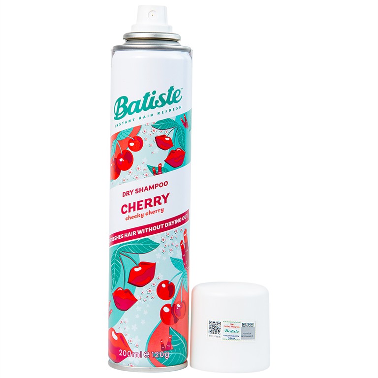 Dầu gội khô Batiste Dry Shampoo Fruity và Cheeky Cherry làm sạch tóc, giảm bết dầu hương cherry (200ml)
