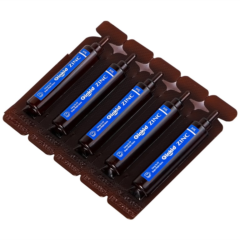 Siro Ginkid ZinC bổ sung kẽm, hỗ trợ tăng sức đề kháng (4 vỉ x 5 ống x 5ml)