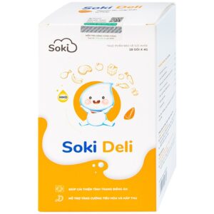 Bột hòa tan Soki Deli cải thiện tình trạng biếng ăn, tăng cường tiêu hóa và hấp thu (18 gói x 4g)