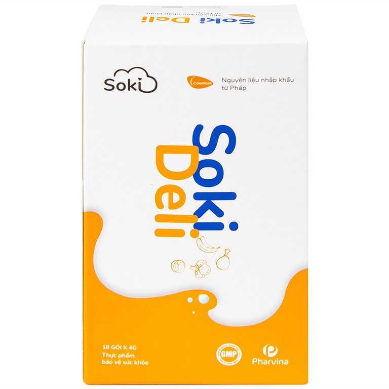 Bột hòa tan Soki Deli cải thiện tình trạng biếng ăn, tăng cường tiêu hóa và hấp thu (18 gói x 4g)
