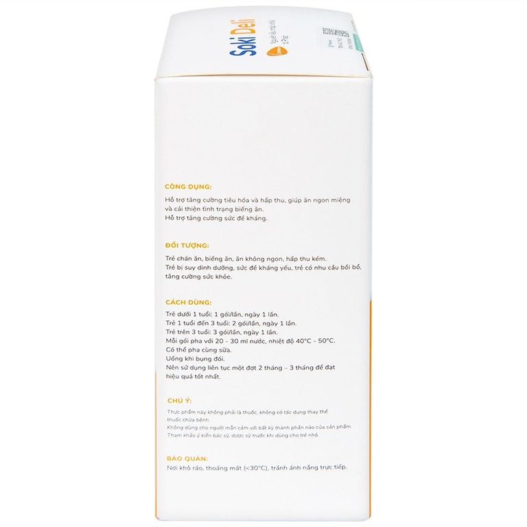Bột hòa tan Soki Deli cải thiện tình trạng biếng ăn, tăng cường tiêu hóa và hấp thu (18 gói x 4g)