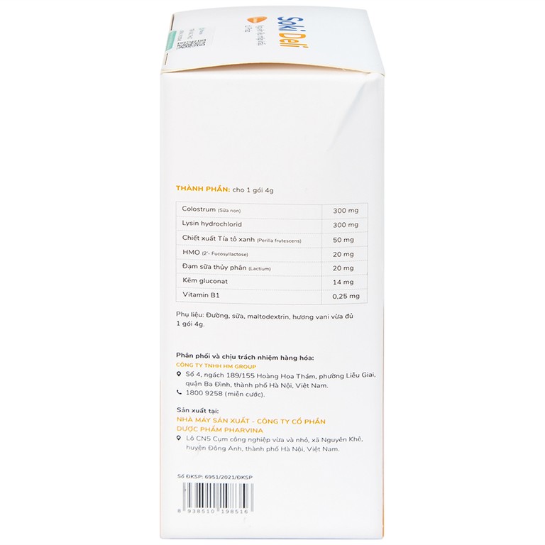 Bột hòa tan Soki Deli cải thiện tình trạng biếng ăn, tăng cường tiêu hóa và hấp thu (18 gói x 4g)