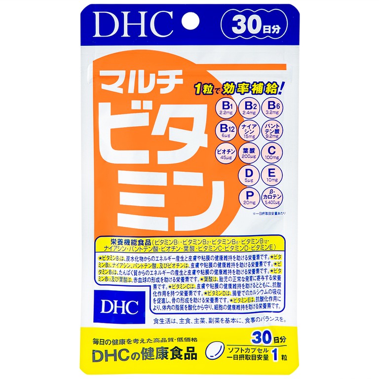 Viên uống DHC Multi Vitamins (New) bổ sung các vitamin cho cơ thể, hỗ trợ bồi bổ sức khỏe (30 viên)
