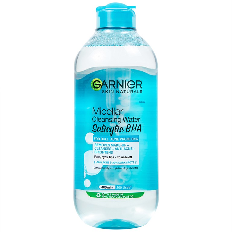 Nước tẩy trang Garnier Skin Naturals Micellar dành cho da dầu và da mụn (400ml)