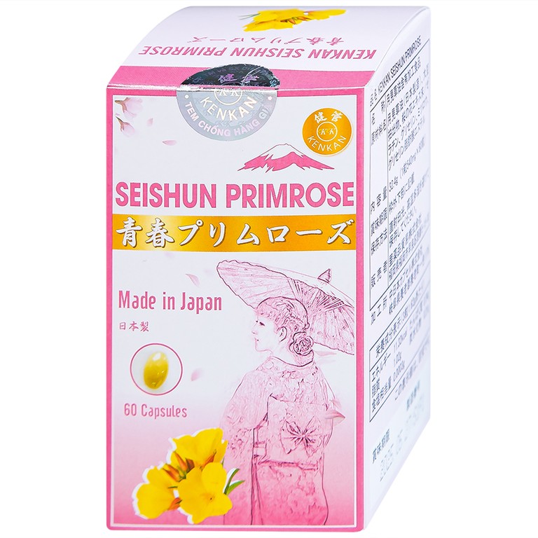 Viên uống Kenkan Seishun Primrose cải thiện các triệu chứng của phụ nữ tiền mãn kinh (60 viên)
