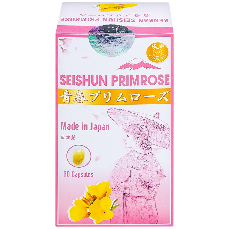 Viên uống Kenkan Seishun Primrose cải thiện các triệu chứng của phụ nữ tiền mãn kinh (60 viên)