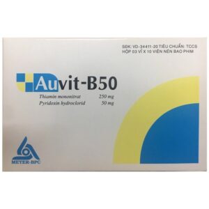 Thuốc Auvit-B50 MEYER-BPC điều trị thiếu hụt vitamin nhóm B (3 vỉ x 10 viên)