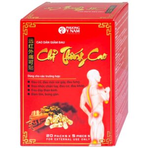 Cao dán giảm đau Chỉ Thống Cao dùng trong đau cổ, đau mỏi vai gáy, đau lưng (20 gói)
