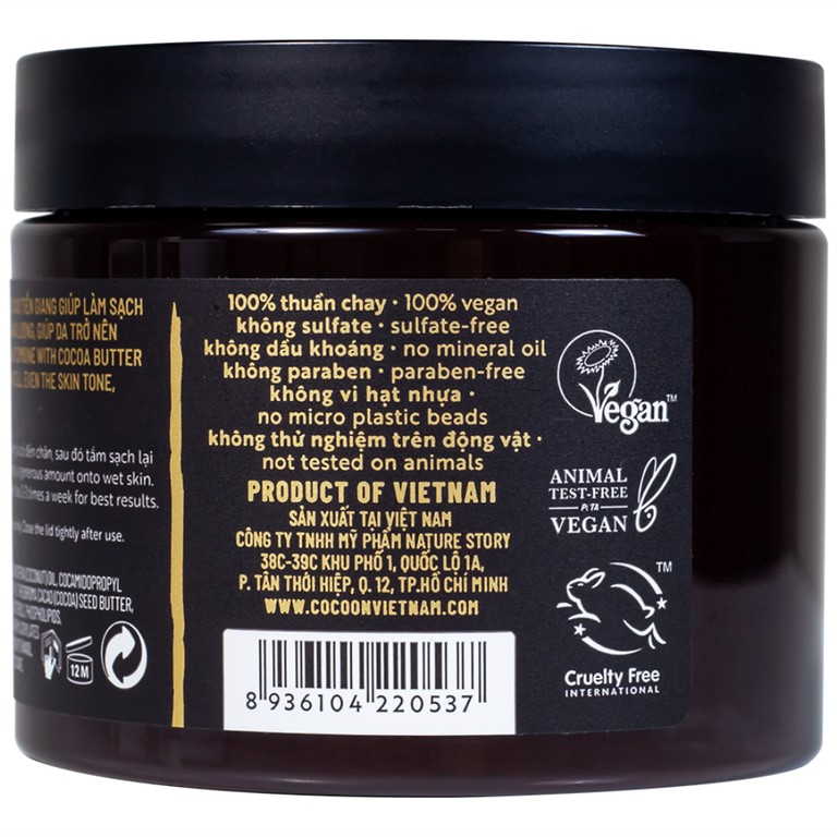 Cà phê Đắk Lắk Cocoon làm sạch da chết trên cơ thể (200ml)