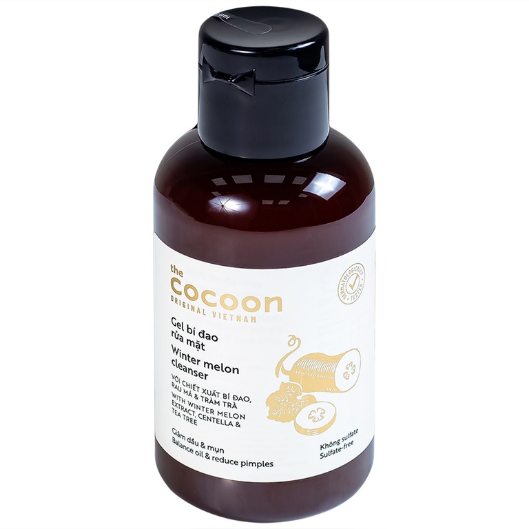 Gel bí đao rửa mặt Cocoon sạch sâu da, loại bỏ mọi bụi bẩn (140ml)