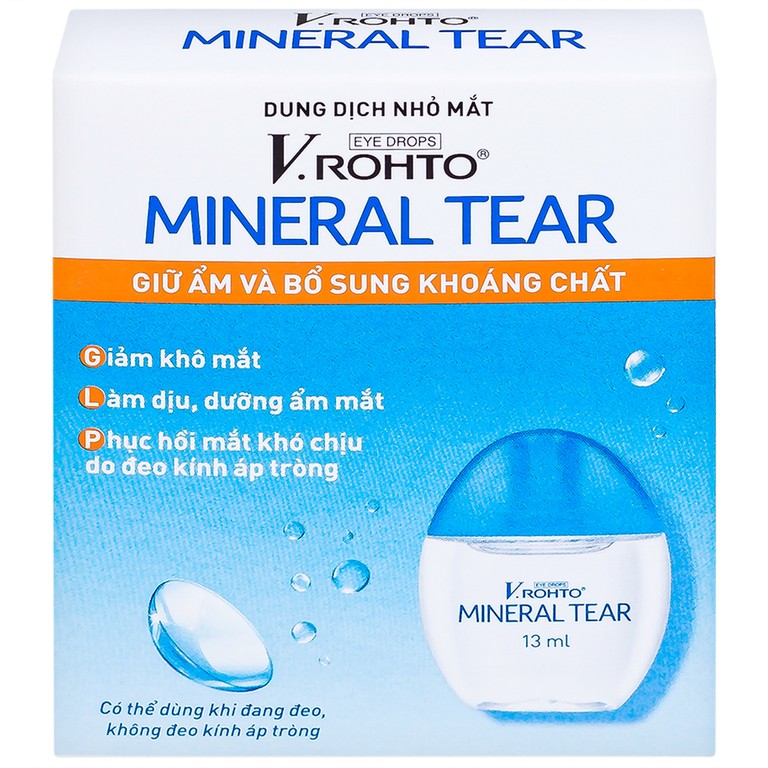 Dung dịch nhỏ mắt V.Rohto Mineral Tear giữ ẩm và bổ sung khoáng chất (13ml)