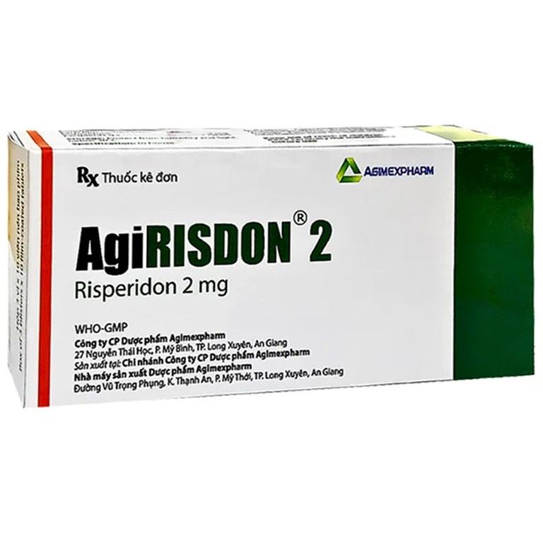Thuốc AgiRISDON 2 Agimexpharm điều trị các bệnh loạn thần (10 vỉ x 10 viên)