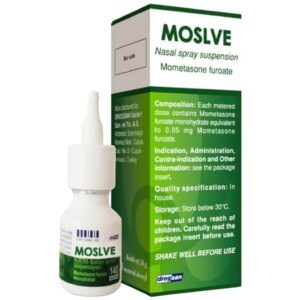 Hỗn dịch xịt mũi Moslve Drogsan 18g điều trị viêm mũi dị ứng, polyp mũi