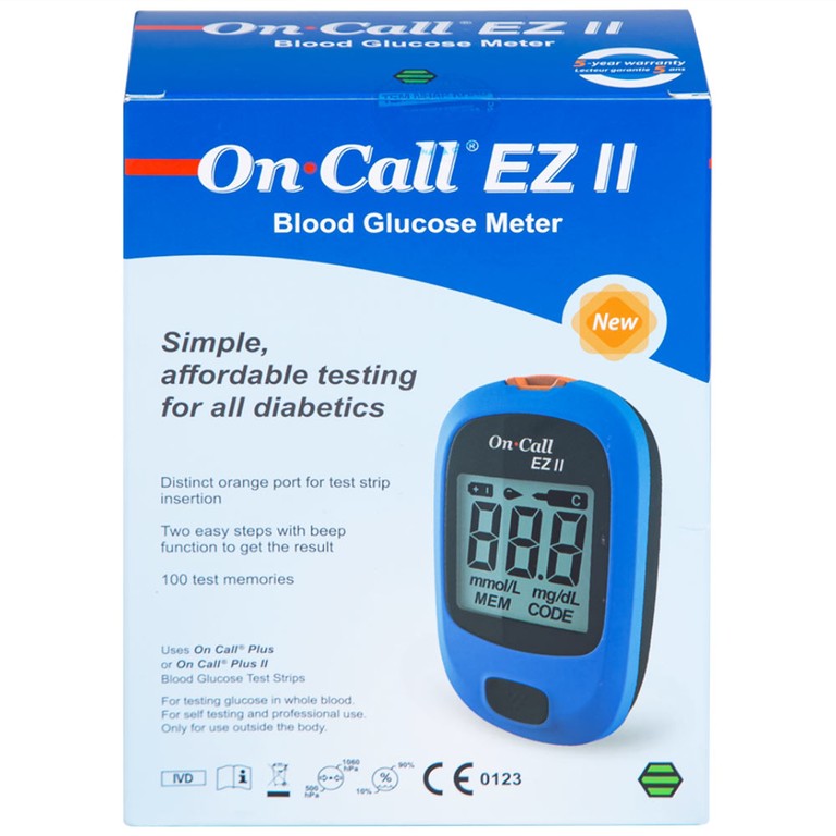 Máy đo đường huyết On Call Ez II ACON thiết kế gọn nhẹ, thao tác sử dụng đơn giản