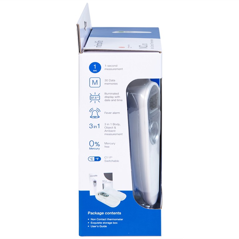 Nhiệt kế hồng ngoại đo trán Microlife NC200 không cần tiếp xúc, cho kết quả sau 1 giây