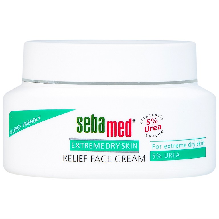 Kem bôi dưỡng ẩm Sebamed Extreme Dry Skin Relief Face Cream 5% Urea cho da khô, viêm da cơ địa (50ml)
