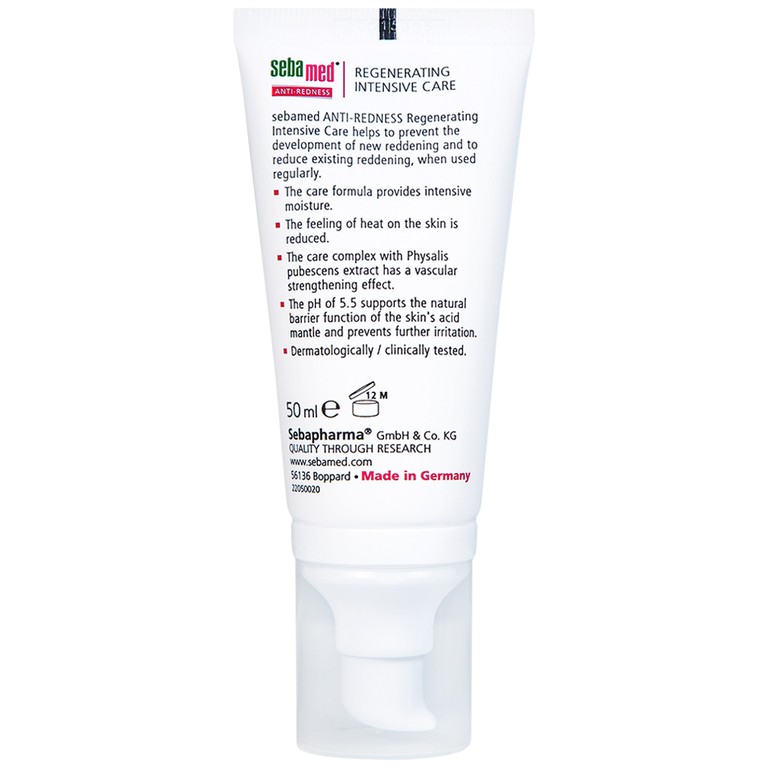 Kem dưỡng tái tạo Sebamed Anti-Redness Regenerating Intensive Care cho da nhạy cảm, da dễ bị đỏ (50ml)