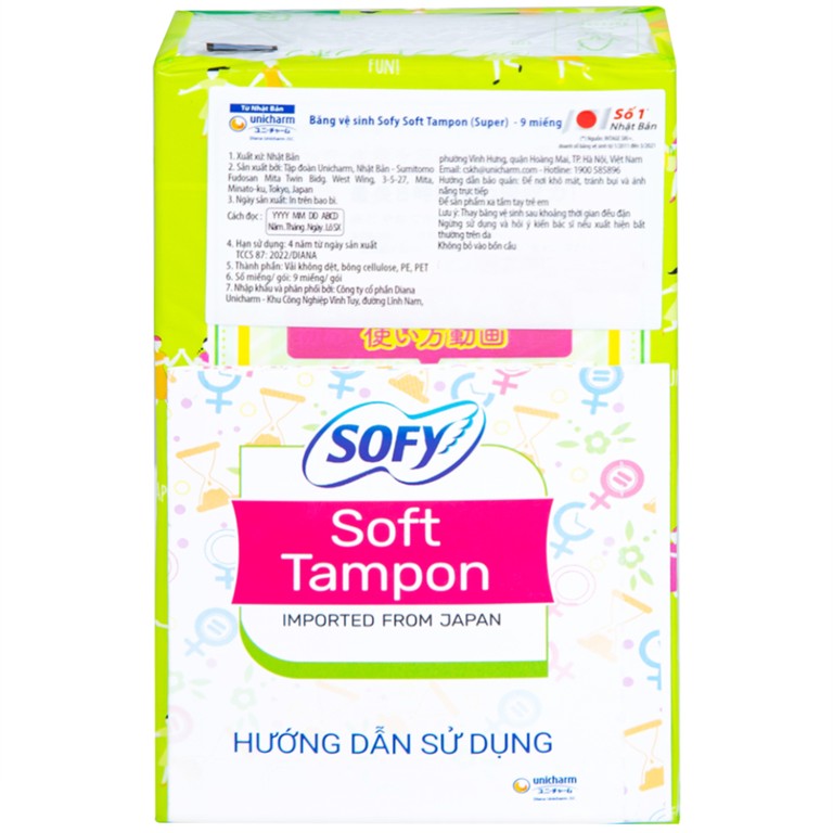 Băng vệ sinh Sofy Soft Tampon khả năng thấm hút tốt (9 miếng)