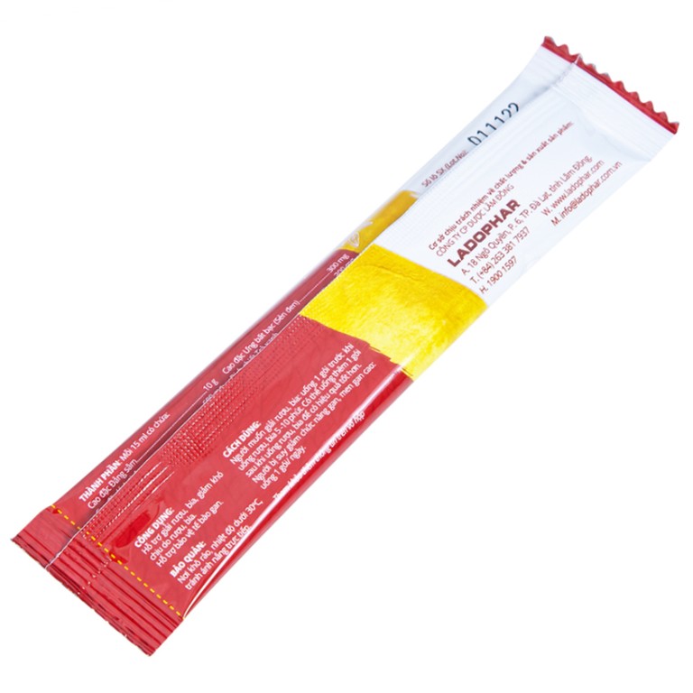 Nước giải rượu bia Ladodetox Nosamin Ladophar hỗ trợ giải rượu, bia, giảm khó chịu (10 gói x 15ml)