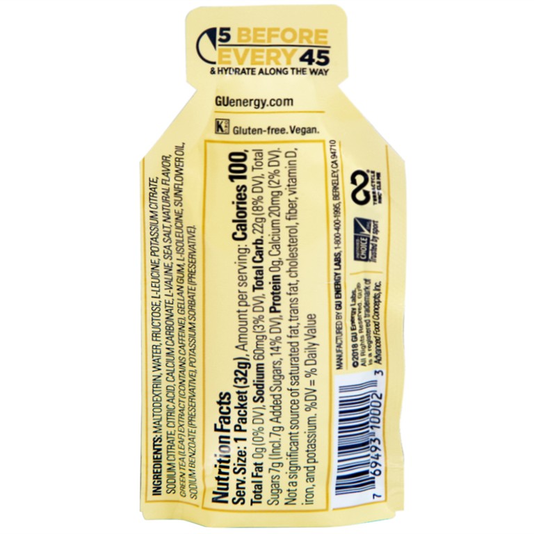 Thực phẩm bổ sung GU Energy Gel Vanilla Bean cung cấp dinh dưỡng và năng lượng cho cơ thể (32g)