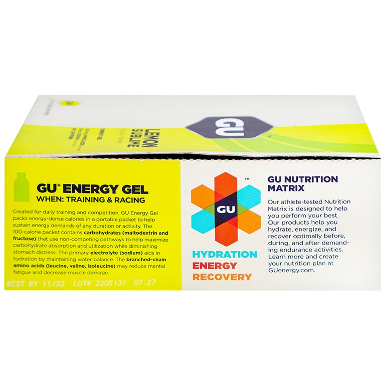 Thực phẩm bổ sung GU Energy Gel Lemon Sublime cung cấp dinh dưỡng và năng lượng (32g)