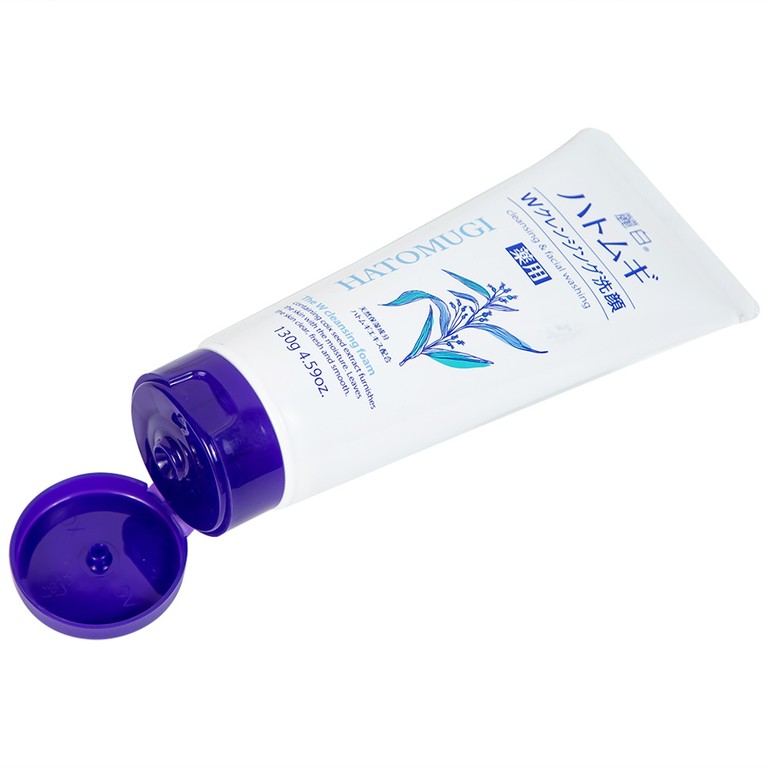 Sữa rửa mặt tẩy trang Reihaku Hatomugi W Cleansing Foam làm sạch tế bào chết, dưỡng ẩm (130g)