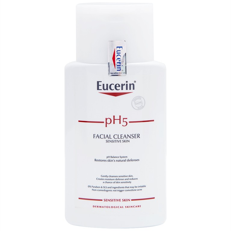 Sữa rửa mặt Eucerin pH5 Facial Cleanser Sensitive Skin sạch sâu và dịu nhẹ cho da nhạy cảm (100ml)