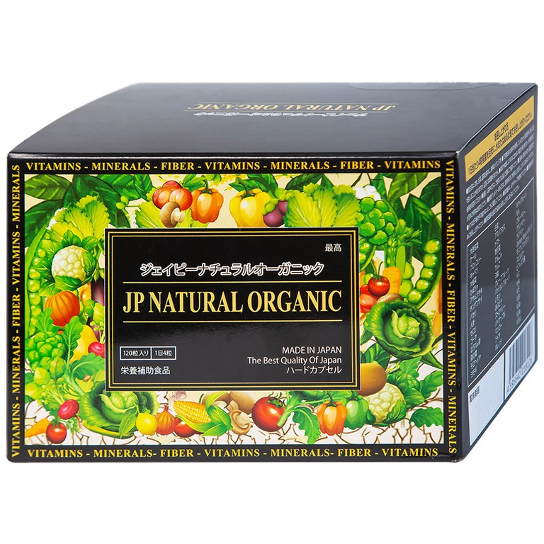 Thực phẩm bảo vệ sức khỏe JP Natural Organic Jpanwell bổ sung chất xơ, chống táo bón và tăng đề kháng (120 viên)