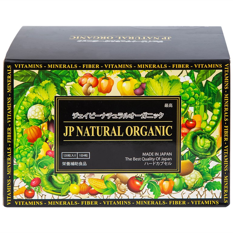 Thực phẩm bảo vệ sức khỏe JP Natural Organic Jpanwell bổ sung chất xơ, chống táo bón và tăng đề kháng (120 viên)