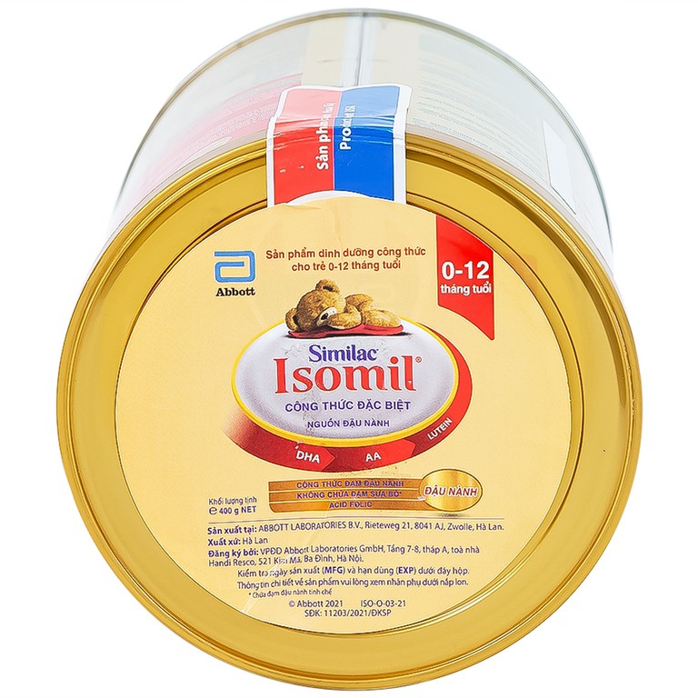 Sữa bột Similac Isomil Abbott bổ sung dinh dưỡng cho trẻ 0 - 12 tháng (400g)