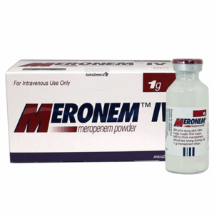 Thuốc Meronem IV 1g Astra điều trị nhiễm khuẩn vi khuẩn nhạy cảm (10 lọ x 30ml)