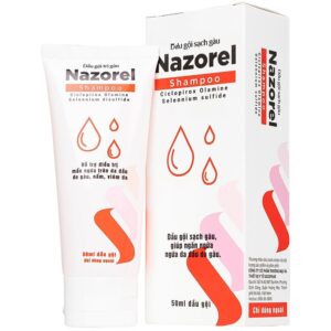 Dầu gội trị gàu Nazorel 50ml hỗ trợ điều trị mẩn ngứa da đầu do gàu và nấm, viêm da