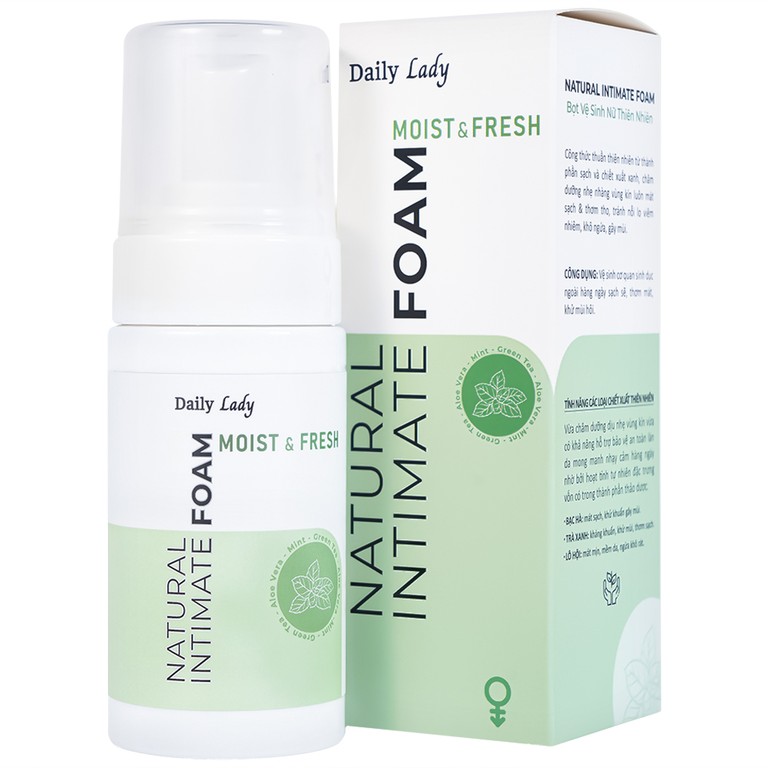 Dung dịch vệ sinh phụ nữ dạng bọt Daily Lady Moist và Fresh khử khuẩn khử mùi (100ml)