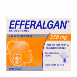 Bột sủi Efferalgan 250mg giảm đau đầu, trị cúm (12 gói)