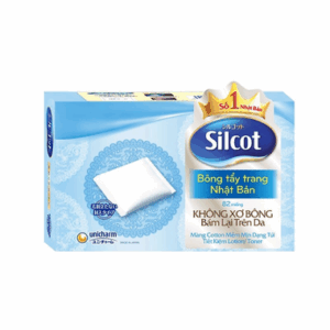Bông trang điểm Silcot giúp loại bỏ sạch tạp chất và cặn trang điểm trên da (hộp 82 miếng)