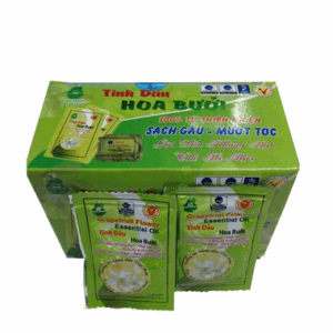 Dầu gội tinh dầu hoa bưởi không bọt Long Thuận sạch gàu , sạch nấm, ngăn rụng tóc ( 25 gói x 9,5g)