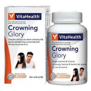 Thực phẩm bảo vệ sức khỏe VitaHealth Crowning Glory giúp tóc bóng mượt và chắc khỏe (30 viên)
