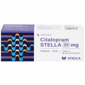 Thuốc Citalopram Stella 20mg trị trầm cảm và rối loạn hoảng sợ (3 vỉ x 10 viên)