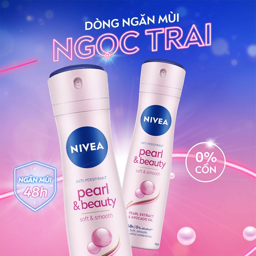 Xịt Ngăn Mùi NIVEA Ngọc Trai Quyến Rũ (chai 150ml)