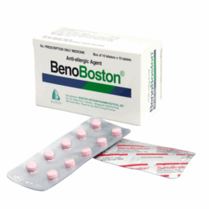 Viên nén BenoBoston điều trị triệu chứng viêm mũi dị ứng, mày đay (hộp 100 viên)
